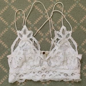 Free people XS adela white bralette